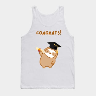 Congrats Graduation Sloth Tank Top